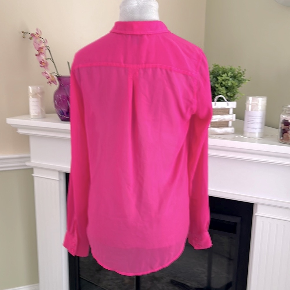 American Eagle Pink Button Down Blouse - image 8